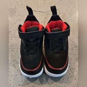Jordan: NWOT; Kids Black and Red Sneakers Ankle Strap.